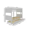 Tricama Cucheta Captain - 1 Plaza - B103 - Blanco en Blanco - Dormitorio, Uruguay | Rústico Hogar, vista 3 de 3