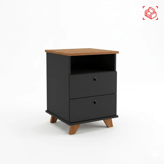 Cajonera Mdf Marron Sky en Gris - Bibliotecas, Uruguay | Divino, vista 9