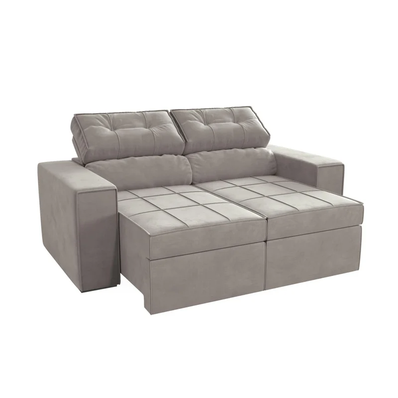 Sillón reclinable 188 cm Lanús - Gris en Gris - Sillones y sofás, Uruguay | Nario Hogar, vista 3