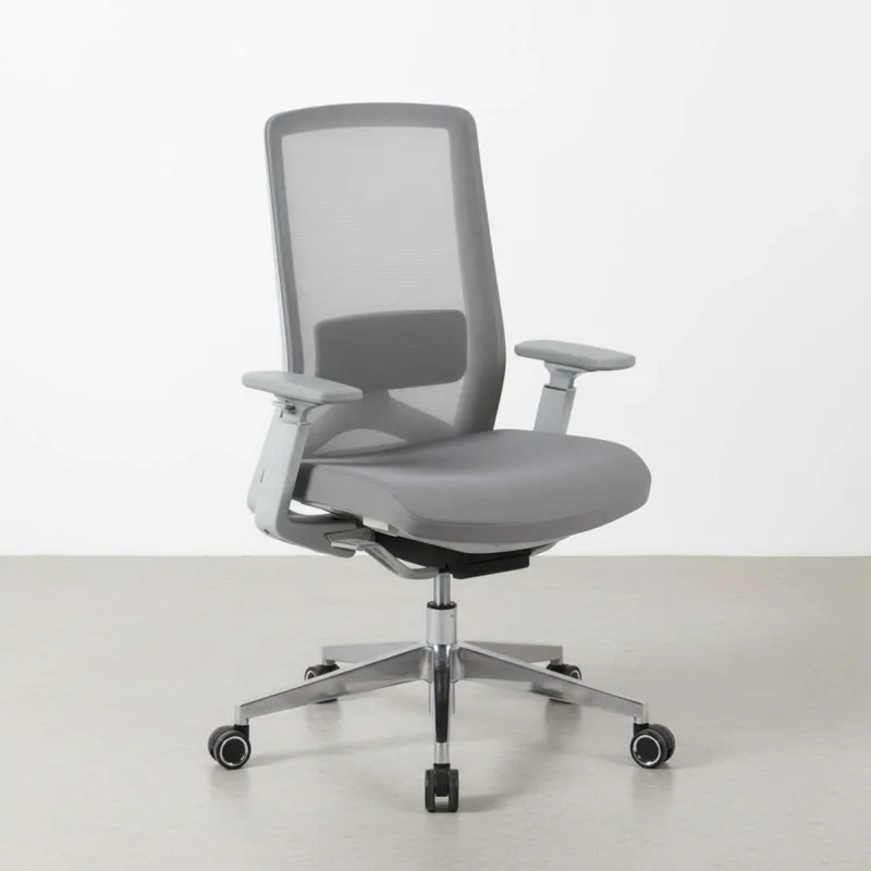 Silla De Oficina Malla-y-metal Gris 2909fx en Gris - Escritorios y sillas de escritorio, Uruguay | Divino