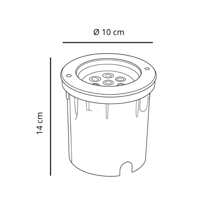 LEDVANCE Uplight 6W 3000K 20° IP67 en Gris - Lámparas de pie, Uruguay | Serlux, vista 7