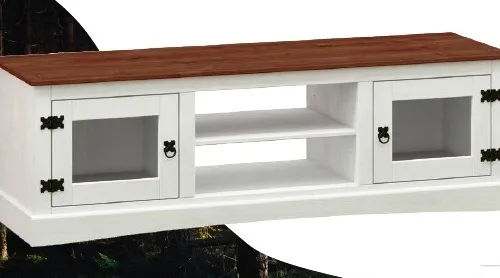 RACK 2 PUERTAS MEXICANO C/VIDRIO VB-250 en Multicolor - Muebles para TV, Uruguay | Igoa