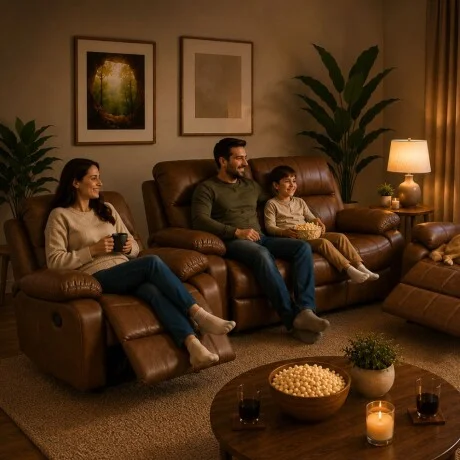 Juego de living reclinable 3+2+1 en Marrón - Sillones y sofás, Uruguay | La Cueva Muebles, vista 13
