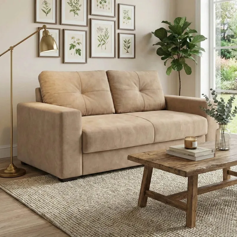 Sillón 3 Cuerpos Barcelona - Beige en Beige - Sillones y sofás, Uruguay | Ecowood