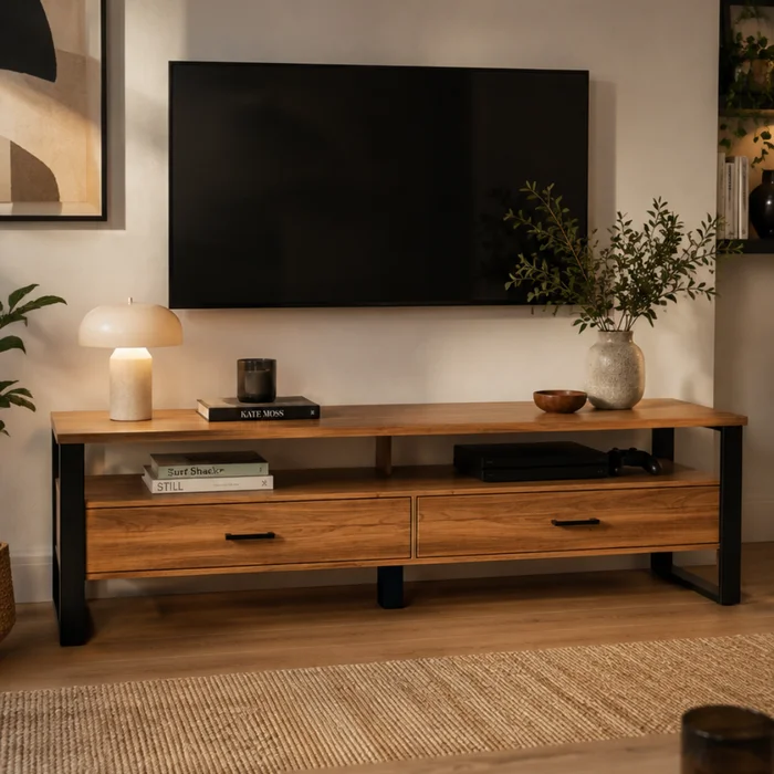 Rack TV Lennon en Madera natural - Muebles para TV, Uruguay | Casa Brava