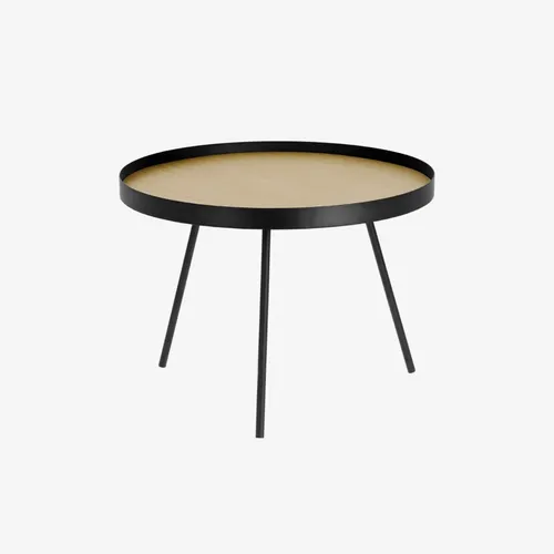 Mesa auxiliar Nenet ø 60 cm en Natural, Negro - Mesas de arrimo, Uruguay | Kavehome