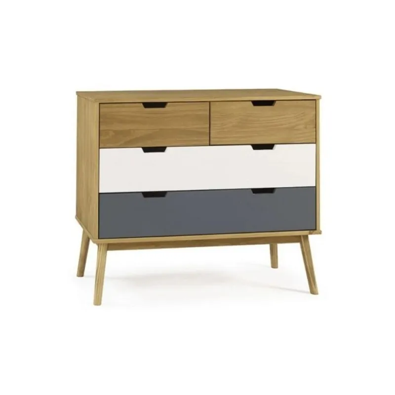 Comoda Cajonera Nordica, Madera - Cusco en Multicolor - Cómodas, Uruguay | Rústico Hogar