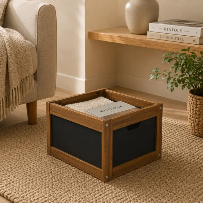 Cajonera Aspen Negro Con Madera Clara Negro/garapa en Multicolor - Decoración, Uruguay | Aihaus