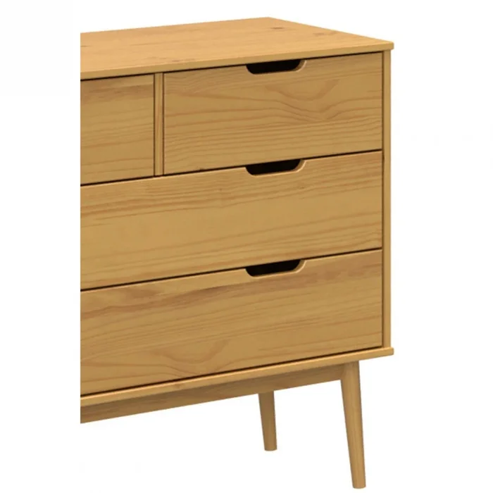 Cómoda 4 Cajones - Línea Praga - Roble en Madera natural - Cómodas, Uruguay | Ecowood, vista 3