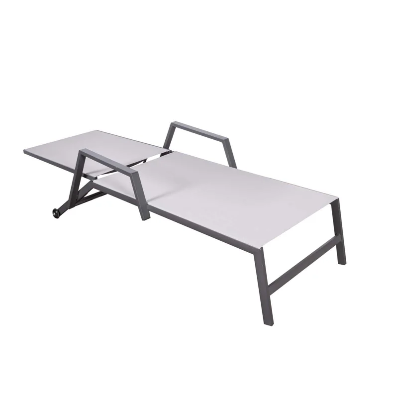 Reposera Aluminio-y-textilina Gris Aruba en Gris - Muebles para el exterior, Uruguay | Divino, vista 4