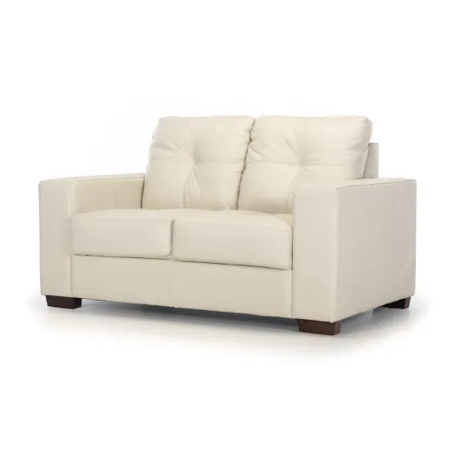 Sofá Fargo - Cuero Básico - 2 cuerpos - 509 (Off White) en Blanco - Sillones y sofás, Uruguay | NYR