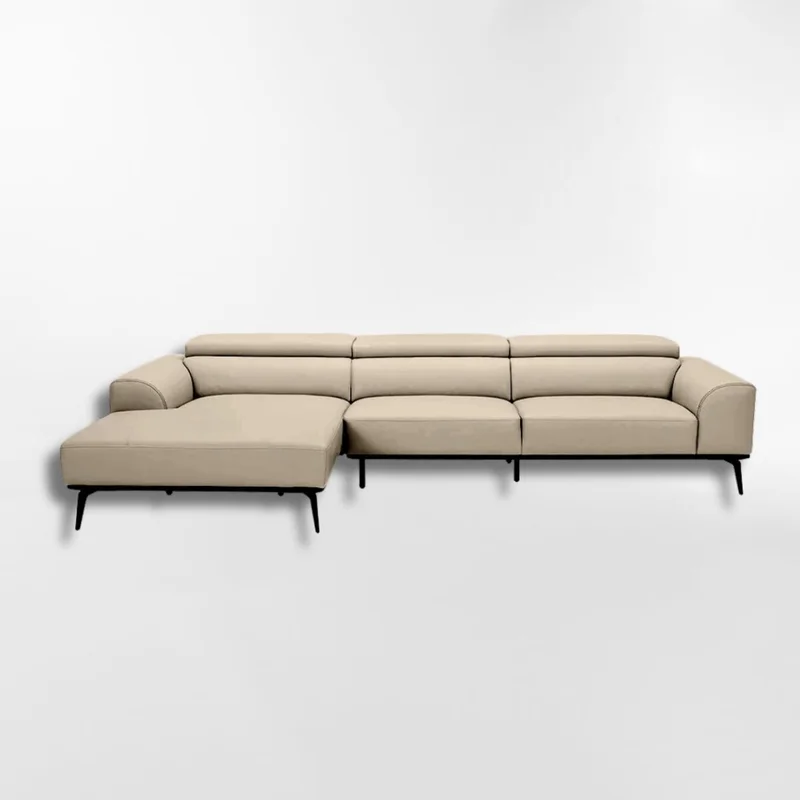 Sofá con chaise DUNA TELA BEIGE IZQUIERDO en Beige - Sillones y sofás, Uruguay | Viasono, vista 3