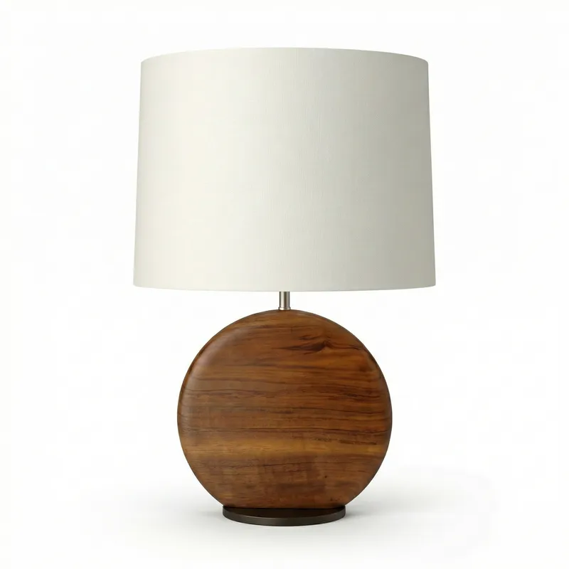 Lámpara de Mesa Orbital Wood en Madera natural - Lámparas de mesa, Uruguay | La Perla