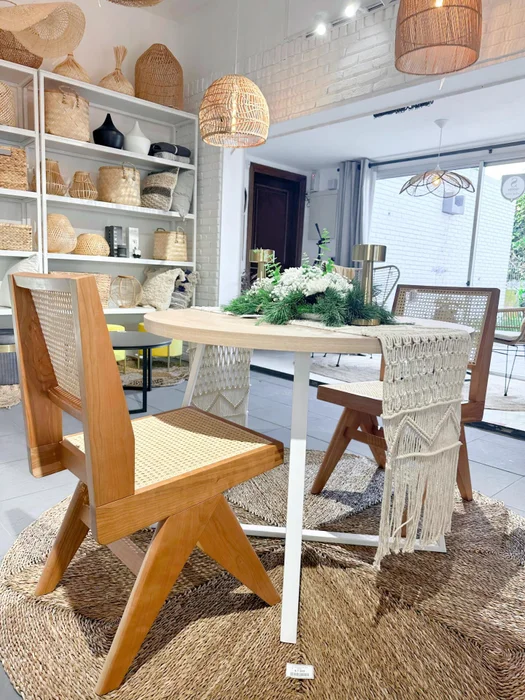 Caminero Macrame en Blanco, Natural, Gris - Textiles, Uruguay | Indrana, vista 3