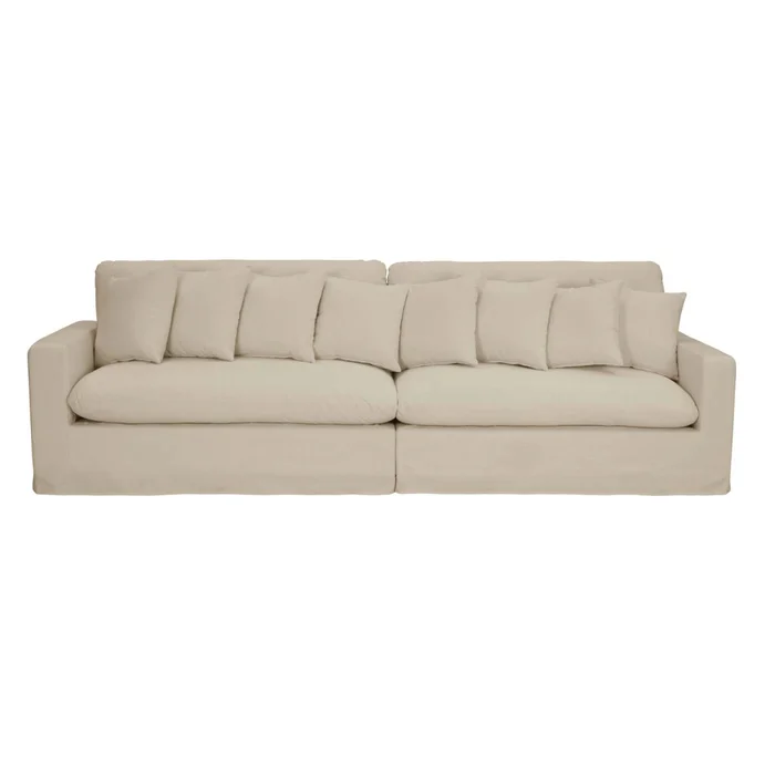 Sofá 4 Cuerpos Tela Natural-beige Marbella Beige en Beige - Sillones y sofás, Uruguay | Divino, vista 2
