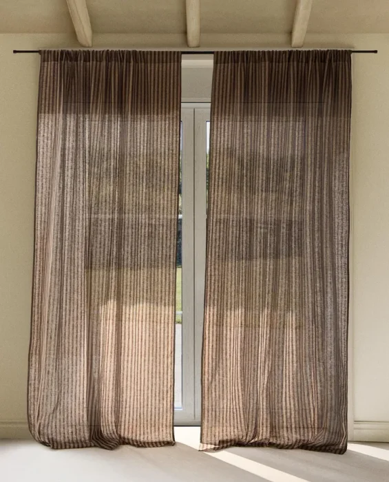 CORTINA LINO RAYAS - Textiles, Uruguay | Zara Home