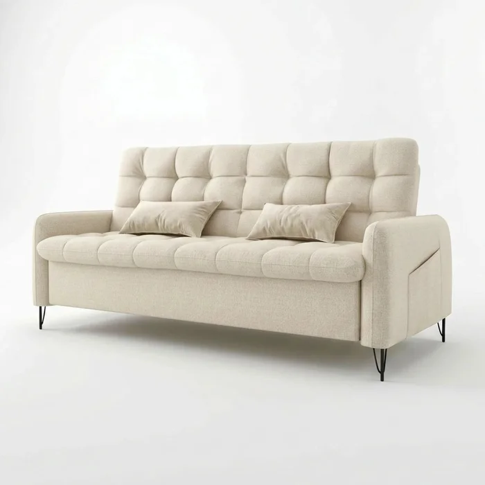Sillón Sofa Cama Pilar - Beige en Beige - Sillones y sofás, Uruguay | Ecowood, vista 2