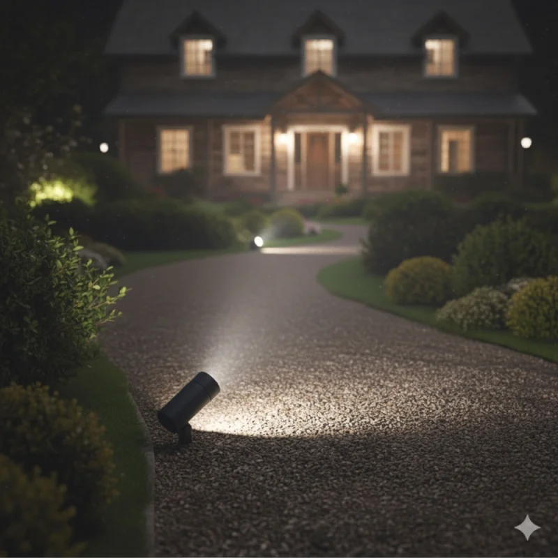 Luminaria de Piso Exterior Estocolmo 6W en Negro - Lámparas de pie, Uruguay | Serlux, vista 3