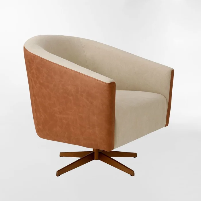POLTRONA LUKE SWIVEL BEIGE en Beige - Butacas, banquetas y puffs, Uruguay | Viasono, vista 3