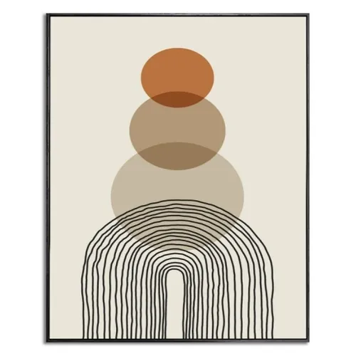 CUADRO CANVAS 40x50cm MARCO PIRAMIDE CIRCULOS - Decoración de pared, Uruguay | Decohogar