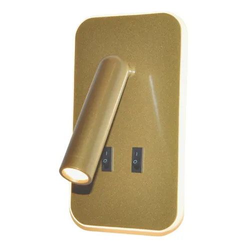 Portátil led de pared con SPOT móvil, DOBLE LUZ - DORADA en Dorado - Lámparas de mesa, Uruguay | Iluminica