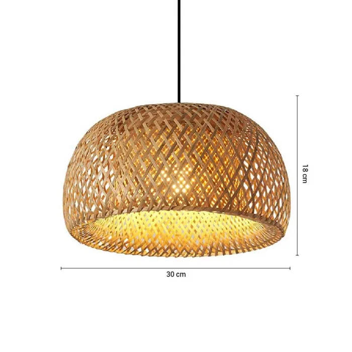 Luminaria Colgante Bamboo Ø 30cm en Marrón - Lámparas colgantes, Uruguay | Serlux, vista 5