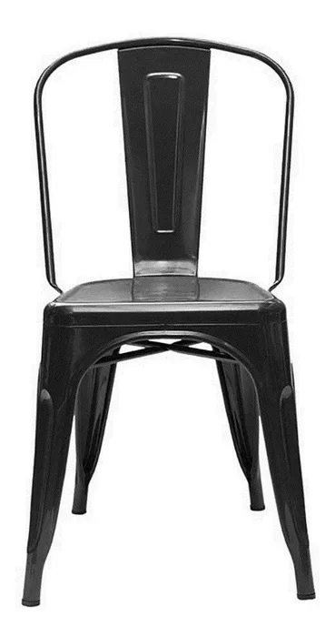 Silla Tolix Metal - Negro en Negro - Sillas, Uruguay | Berna home, vista 2