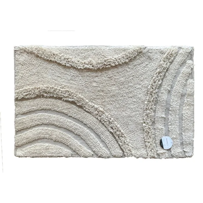 ALFOMBRA FLEECE C/FLECOS 50X80CM CIRCULOS en Beige - Alfombras, Uruguay | Decohogar, vista 2