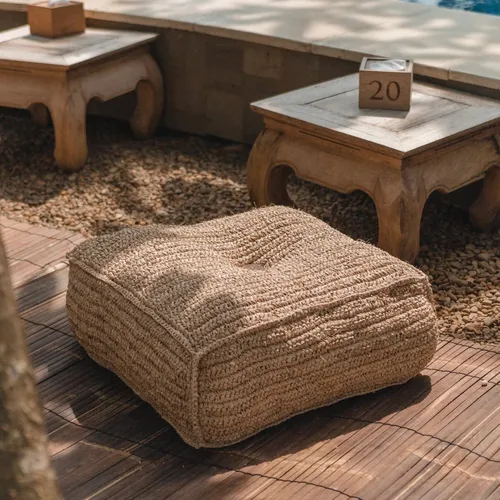 Puff Zoko en Beige - Butacas, banquetas y puffs, Uruguay | Casakos