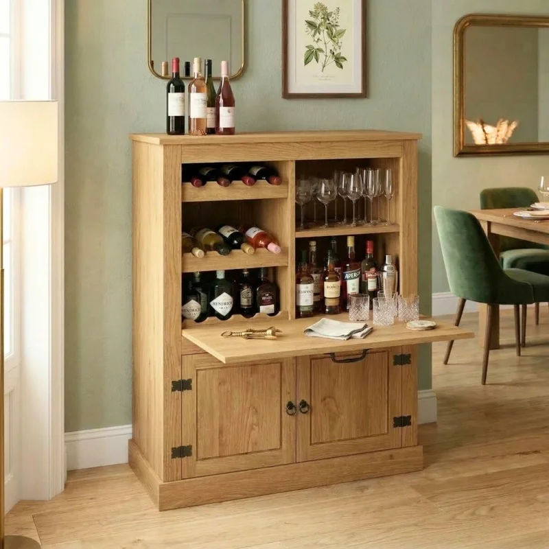 Bar Botellero - Linea Mexicana - Natural en Madera natural - Aparadores y recibidores, Uruguay | Rústico Hogar, vista 4