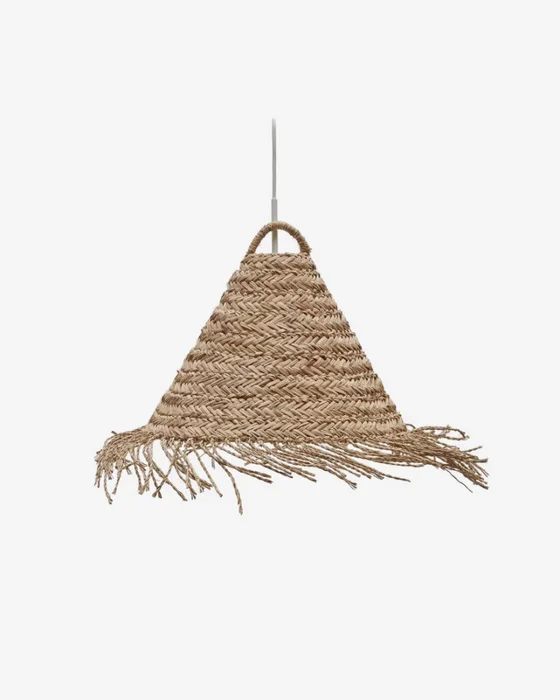 Pantalla para lámpara de techo Fonteta de fibras naturales con acabado natural Ø 40 cm en Madera natural - Lámparas colgantes, Uruguay | Kavehome