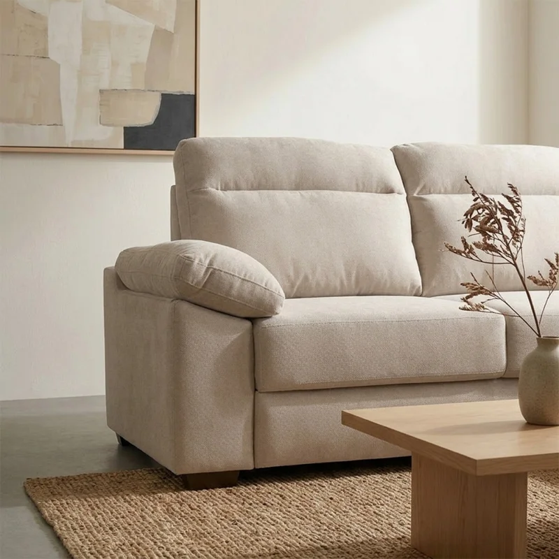 Rinconera Owen - Tela Microfibra - Chaise derecho - 12072 (Beige) en Beige - Sillones y sofás, Uruguay | NYR, vista 3
