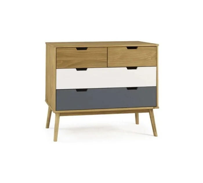 Comoda Cajonera Nordica, Madera - Cusco en Multicolor - Cómodas, Uruguay | Rústico Hogar