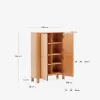 Aparador alto Salaya de madera contrachapada de fresno FSC Mix Credit 100 x 134 cm en Marrón - Aparadores y recibidores, Uruguay | Kavehome, vista 9 de 9