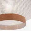 Pantalla para lámpara de techo Hila de papel blanco y chapa de madera natural - Ø 55 cm en Blanco, Natural - Lámparas colgantes, Uruguay | Kavehome, vista 5 de 7