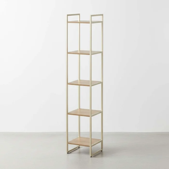 Estantería Mdf-y-metal Voss en Beige - Bibliotecas, Uruguay | Divino