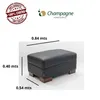 PUFF DOMINI OTTOMAN - 100% CUERO - PERLA MATE en Blanco - Butacas, banquetas y puffs, Uruguay | Champagne Home, vista 3 de 5