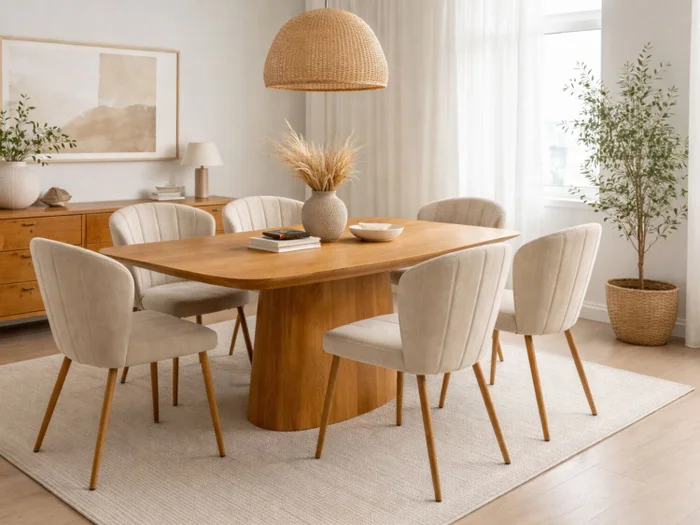 Mesa DAYNA Natural 1.80 m en Madera natural - Mesas de comedor, Uruguay | Finkel, vista 3