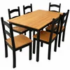 JUEGO DE COMEDOR MADERA 6 SILLAS JC2025 NEGRO - Mesas de comedor, Uruguay | Alfa Ventas, vista 2 de 3