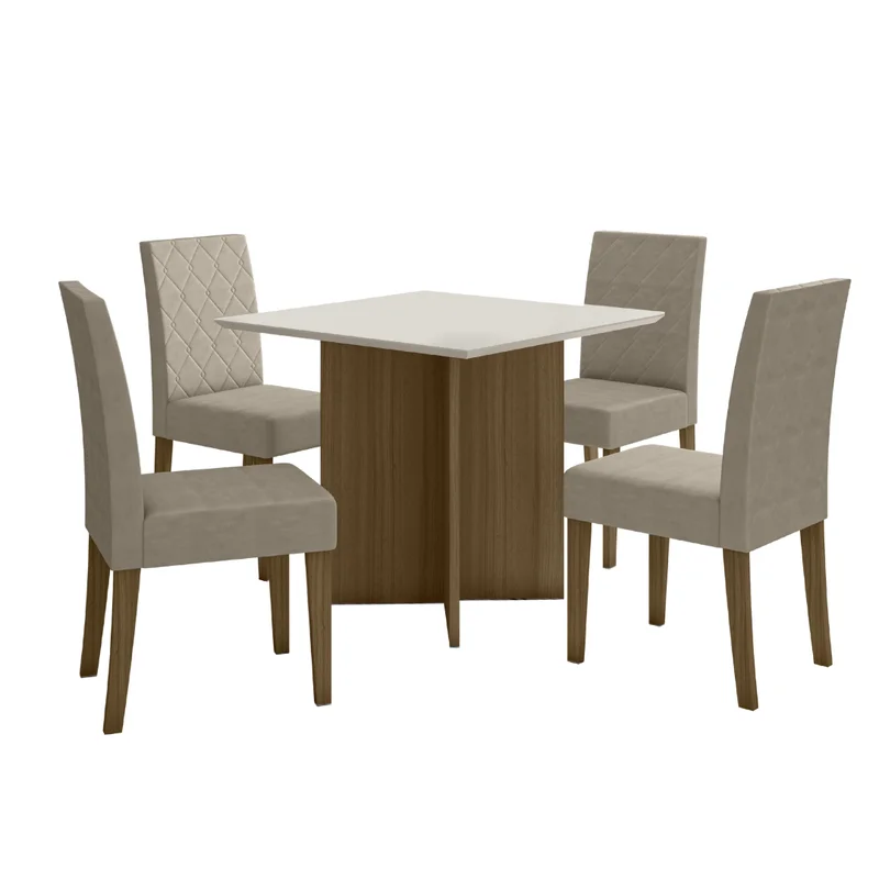 Juego de comedor Helo - 4 sillas - Moderna Hogar - Mesas de comedor, Uruguay | Moderna Hogar, vista 3