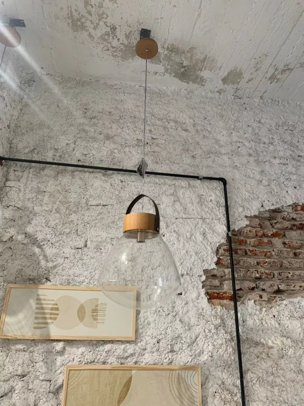 Lámpara Colgante Vidrio Lampadari Grande en Madera natural - Lámparas colgantes, Uruguay | Berna home, vista 3