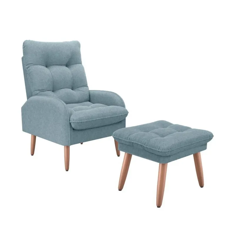 Kit Poltrona + Puff Relax - Azul - Sillones y sofás, Uruguay | Ecowood