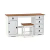 Escritorio 5C 1P Línea Naturale - Blanco/Roble en Multicolor - Escritorios y sillas de escritorio, Uruguay | La Cueva Muebles, vista 3 de 3