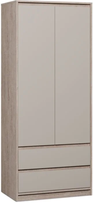 Armario BILLUND 80x193 combinación travertino/beige en Madera natural - Roperos y placares, Uruguay | JYSK