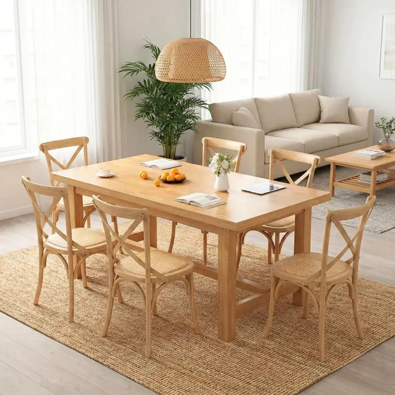 Mesa de comedor Madera Maciza Toronto 140 cm - Línea Serena en Madera natural - Mesas de comedor, Uruguay | Ecowood