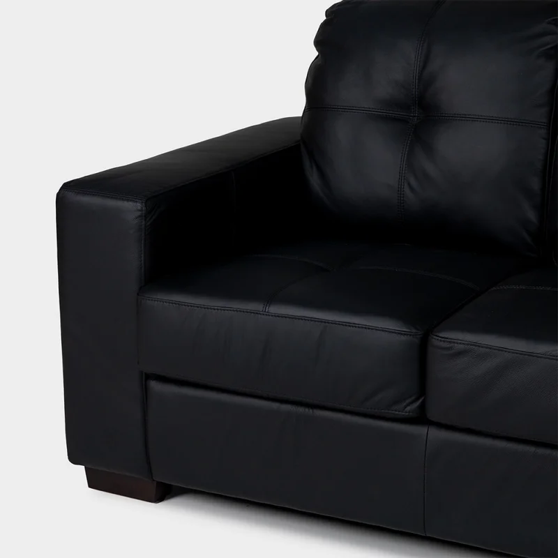 Sofá Fargo - Cuero Básico - 2 cuerpos - 450 (Negro) en Negro - Sillones y sofás, Uruguay | Nyr, vista 5