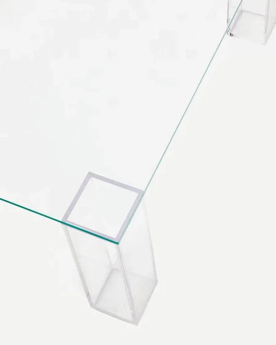 Mesa auxiliar Adularia de cristal templado - transparente 85 x 85 cm en Transparente - Mesas de arrimo, Uruguay | Kavehome, vista 3