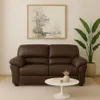Sillon 2 cuerpos Cuero Natural - Chocolate en Marrón - Sillones y sofás, Uruguay | La Cueva Muebles, vista 1 de 3