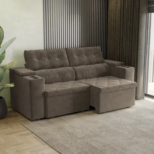 Sillón Sofá 2 cuerpos Retráctil 230cm - Otto en Elige una opciónGris - Sillones y sofás, Uruguay | Delta Center