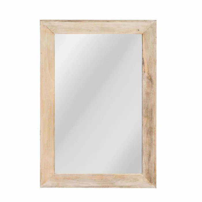 Espejo de pared Bayron en Madera natural - Espejos, Uruguay | La Cueva Muebles
